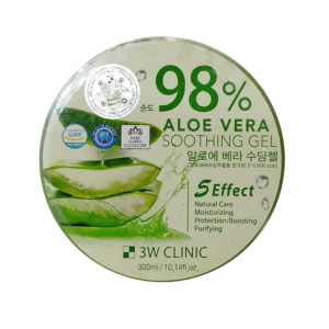 [3W CLINIC] Гель универсальный АЛОЭ Aloe Vera Soothing Gel 98%, 300 гр