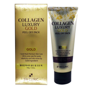 [3W CLINIC] Маска-пленка для лица Collagen&Luxury Gold  peel off pack, 100 гр