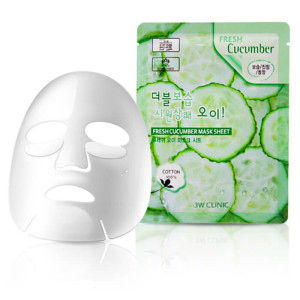 [3W CLINIC] Тканевая маска для лица ОГУРЕЦ Fresh Cucumber Mask Sheet