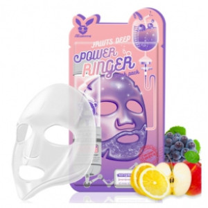 [Elizavecca] Тканевая маска д/лица Фруктовая FRUITS DEEP POWER Ringer mask pack