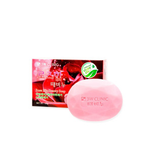 [3W CLINIC] Мыло кусковое РОЗА Rose Hip Beauty Soap, 120 гр