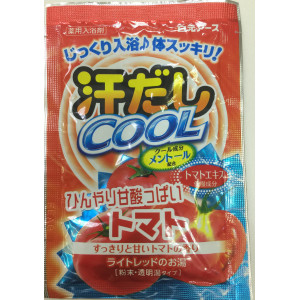 "Hakugen Earth" "Asedashi COOL" Освежающая соль для ванны с экстрактом томата, пакетик 25 гр.