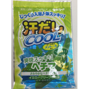 "Hakugen Earth" "Asedashi COOL" Освежающая соль для ванны с экстрактом люффы, пакетик 25 гр.