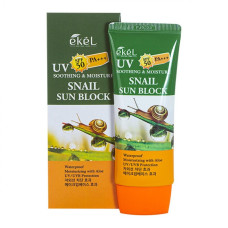 [Ekel] Крем солнцезащитный с муцином улитки, soothing & moisture snail sun block, 70 мл.