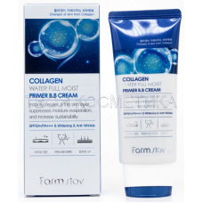 [FarmStay] BB крем матирующий д/лица с коллагеном, collagen water full moist primer bb cream, 50 мл.