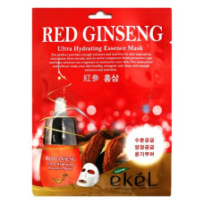 [EKEL] Маска тканевая для лица ЖЕНЬШЕНЬ, Mask Pack Red Ginseng, 23 мл.