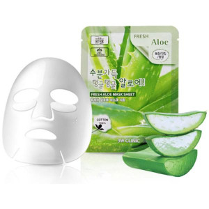[3W CLINIC] Тканевая маска для лица АЛОЭ Fresh Aloe Mask Sheet