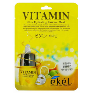 "Ekel" Тканевая маска для лица с витамином С, Mask Vitamin, 25 мл.