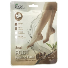 [EKEL] Пилингующие носочки для стоп с муцином улитки, Snail Foot Peeling Pack, 2шт * 20 мл.