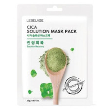 [LEBELAGE] Маска тканевая для лица с центеллой, cica solution mask pack, 25 гр.