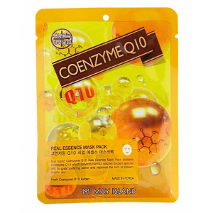 [May Island] Тканевая маска для лица c Коэмзимом Q10, Real Essense Coenzyme Q10 Mask Pack