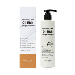 [Trimay] Безсульфатный шампунь с натур. маслами, Anti-Hair Loss Oil Rich Damage Shampoo, 300 мл.