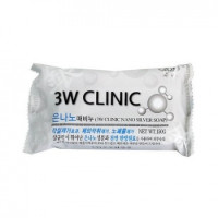 [3W CLINIC] Очищающее мыло для лица и тела c наносеребром. Dirt Soap Silver Nano, 150 гр.