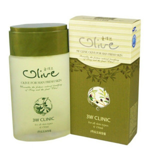 [3W CLINIC] Мужской увлажняющий тоник для лица с оливой, Olive For Man Fresh Skin, 150 мл.
