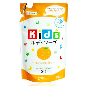 SK Kids Детское пенное мыло для тела с ароматом апельсина, 250 мл. (мягкая экономичная упаковка)