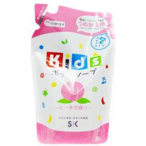 SK Kids Детское пенное мыло для тела с ароматом персика, 250 мл. (мягкая экономичная упаковка)